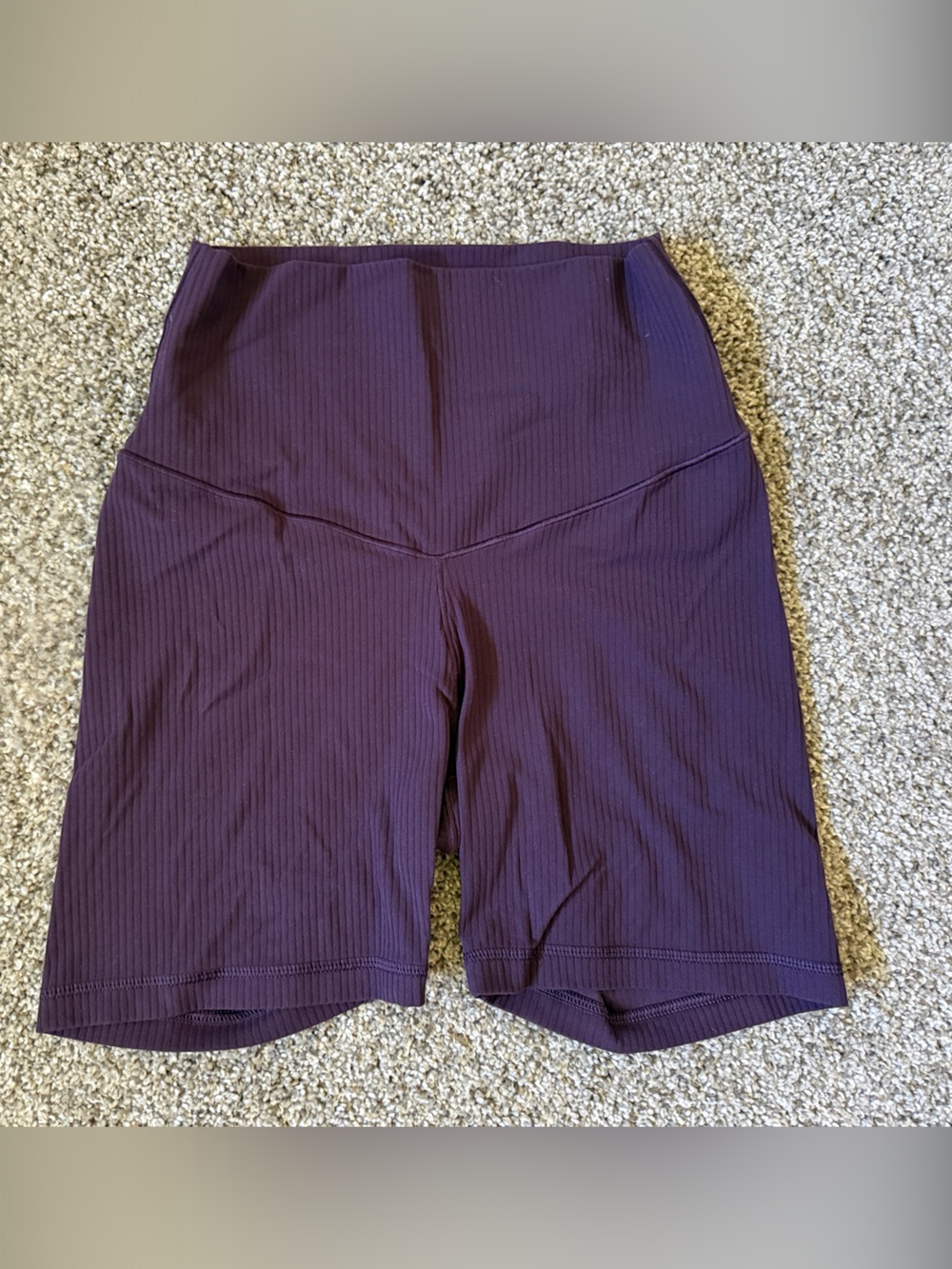 aerie Offline Ribbed Athletic Bike Shorts in Deep Purple